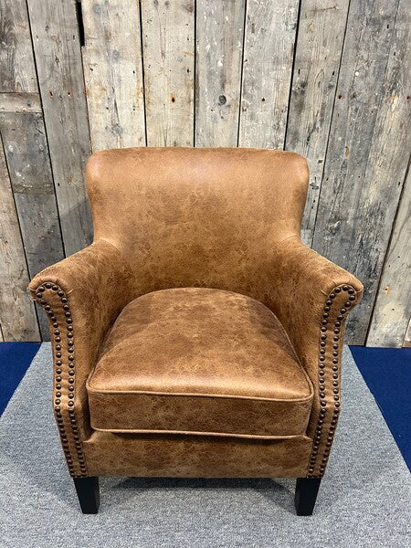 Cromarty Armchair In Vegan Vintage Leather