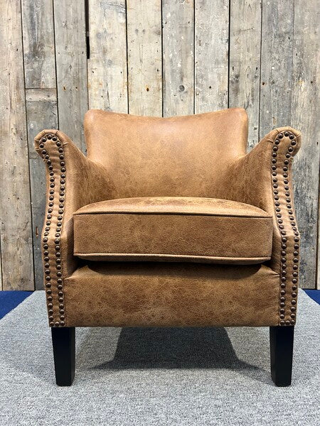 Cromarty Armchair In Vegan Vintage Leather