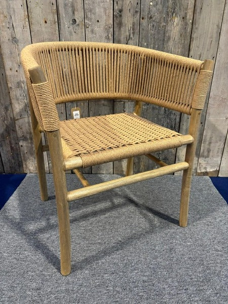 Rattan Curved Back Dining Chair