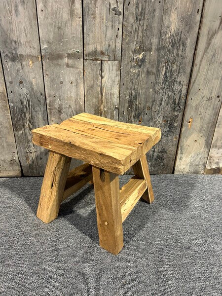 Rustic Teak Small Stool
