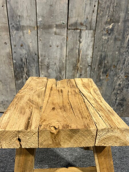 Rustic Teak Small Stool