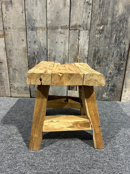 Rustic Teak Small Stool