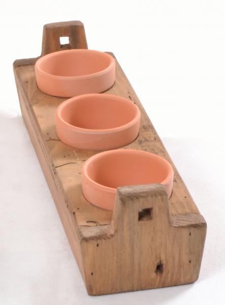 3 Pot Planter In Holder
